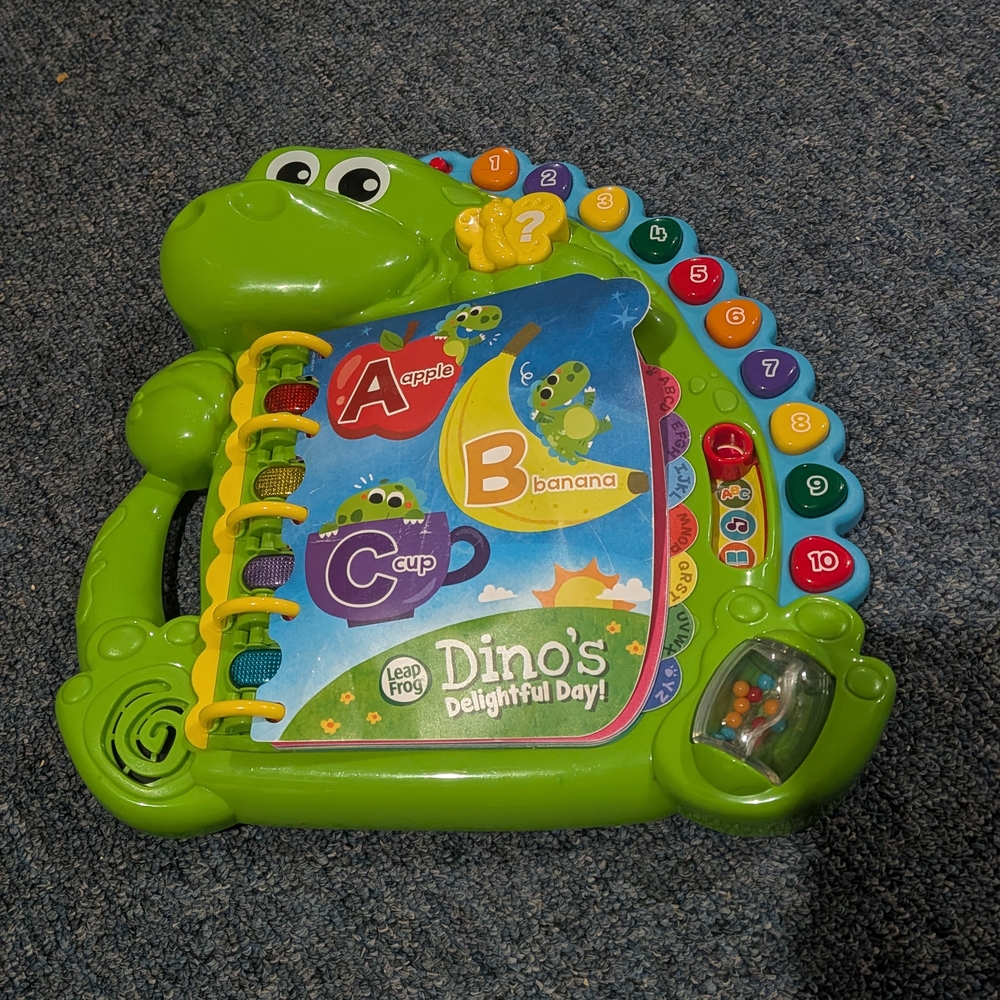 Leap Frog Dino's Delightful Day Interactive Book - Green